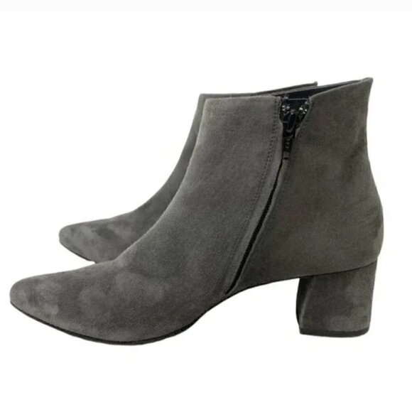 Paul Green Bridget Gray Suede Pointed Toe Zip Ankle Boots - US Size 8 UK 5.5 - Picture 4 of 9